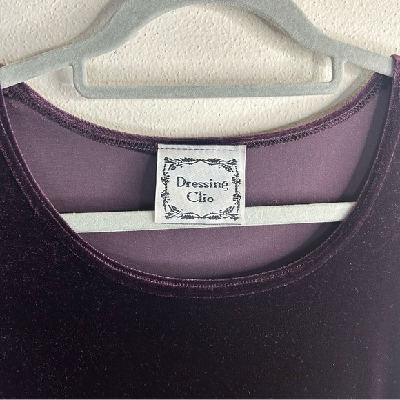 Dressing Clio Vintage 90s Velvet Dress Purple Size S Whimsygoth Renaissance Goth - Picture 5 of 15